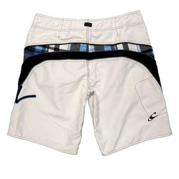 Vintage Oneill Board Shorts Swimming Trucks Mens 38 White Y2K Embroidered - Picture 2 of 12